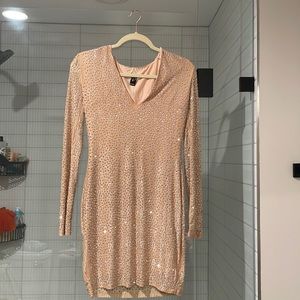 Party/ club, sparkly nude dress